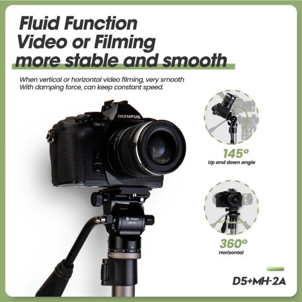 D5+MH-2A Compact Video Tripod - 图片 3