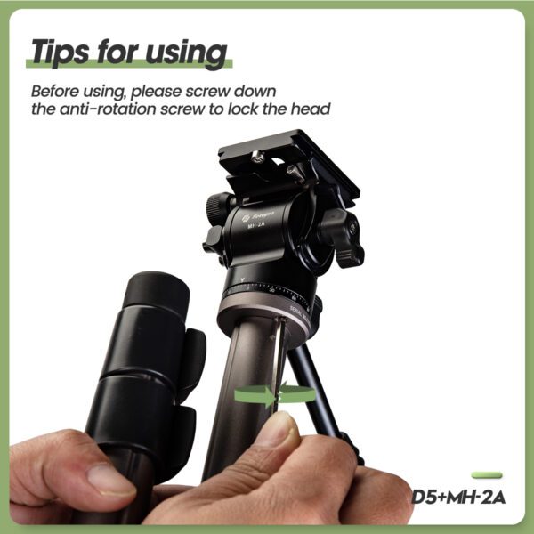 D5+MH-2A Compact Video Tripod - 图片 4