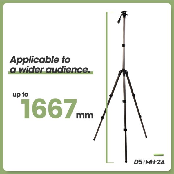 D5+MH-2A Compact Video Tripod - 图片 6