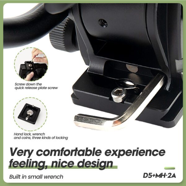 D5+MH-2A Compact Video Tripod - 图片 10