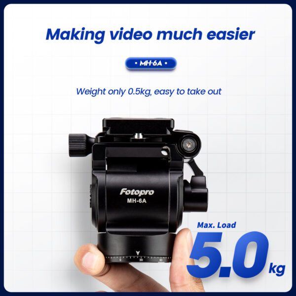 Metal Fluid Video Head MH-6A - 图片 4
