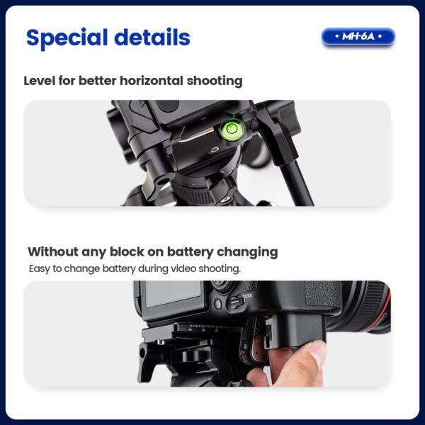 Metal Fluid Video Head MH-6A - 图片 10