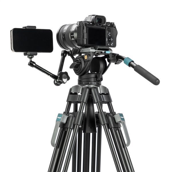 DV-3A Pro Heavy-Duty Fluid head video tripod - 图片 8